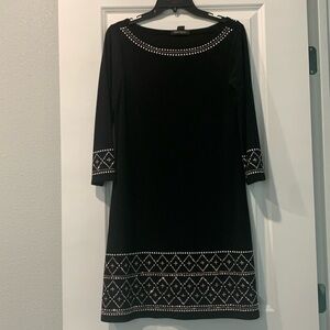 White House Black Market Studded Beaded Dress. Small. 3/4 Sleeve. Work Holiday